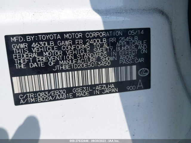 JTHBE1D20E5013450 Lexus IS 350