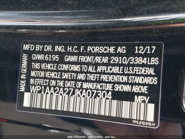 WP1AA2A27JKA07304 Porsche Cayenne