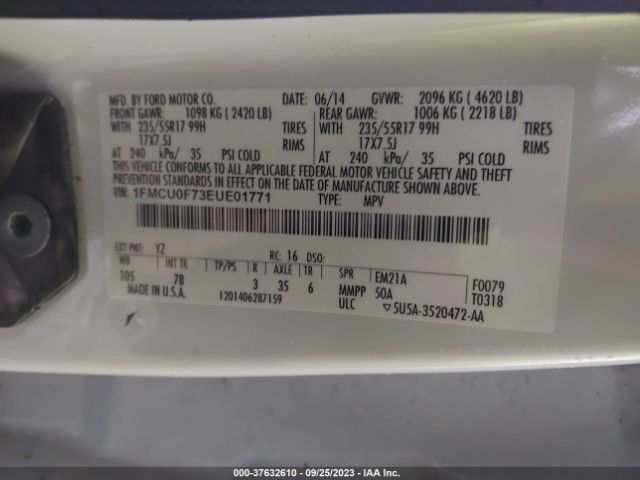 1FMCU0F73EUE01771 Ford ESCAPE S