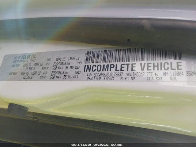 2018 Ram 5500, VIN: 3C7WRNBJ3JG179637