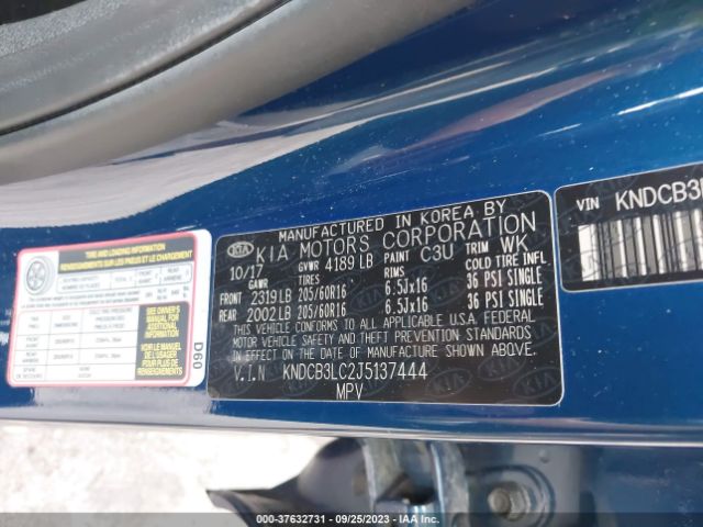 KNDCB3LC2J5137444 KIA NIRO LX