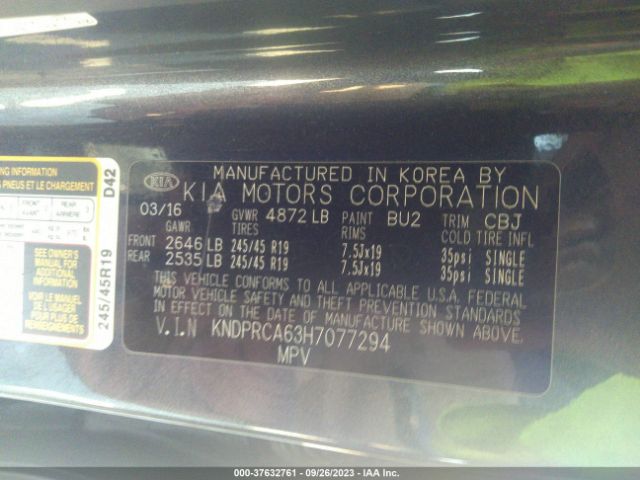 KNDPRCA63H7077294 KIA Sportage Sx Turbo