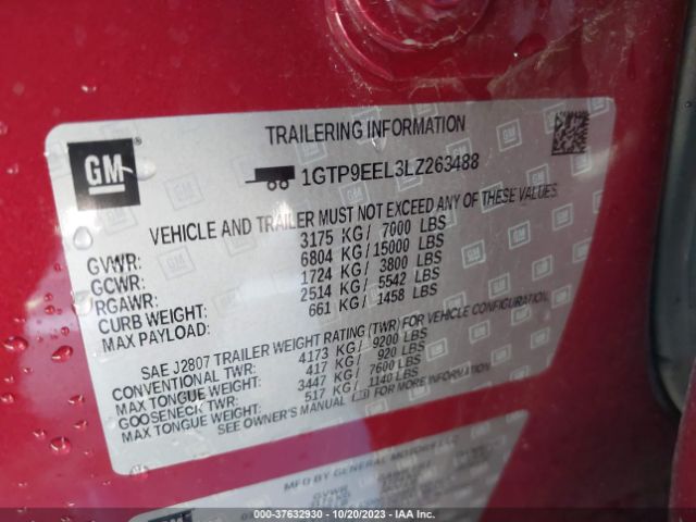 1GTP9EEL3LZ263488 GMC Sierra 1500 At4