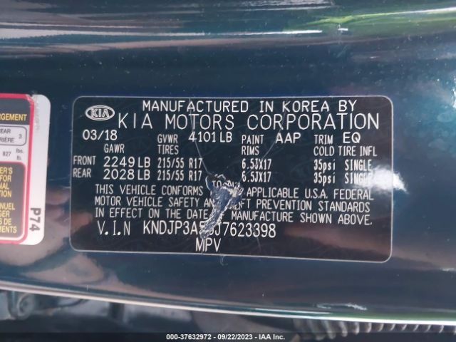 KNDJP3A56J7623398 KIA SOUL +