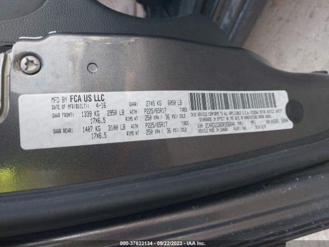 2C4RDGCG6GR356644 Dodge Grand Caravan Sxt Plus