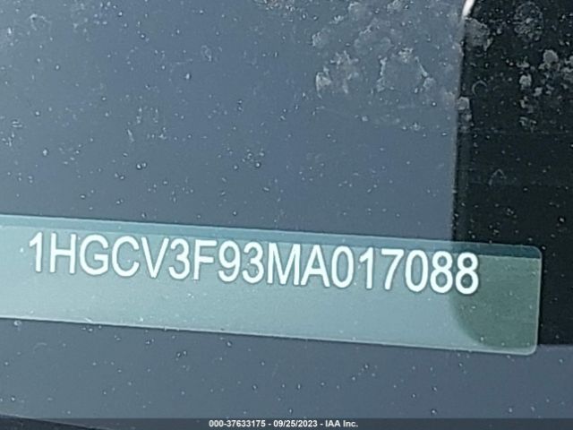 1HGCV3F93MA017088 Honda Accord Hybrid Touring