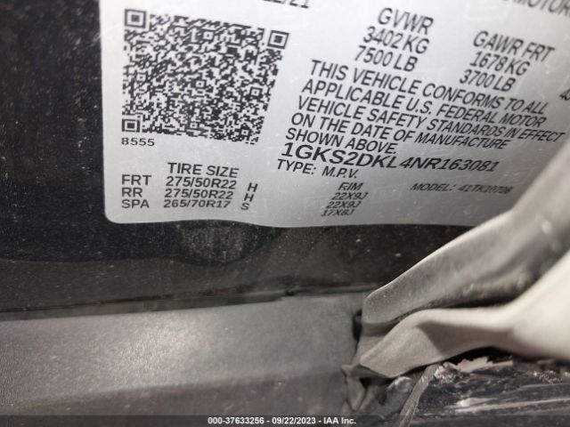 1GKS2DKL4NR163081 GMC YUKON DENALI