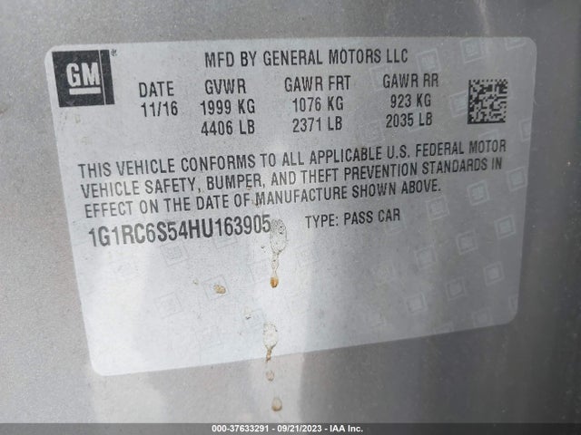 Chevrolet VOLT LT 2017 1G1RC6S54HU163905 Image 9