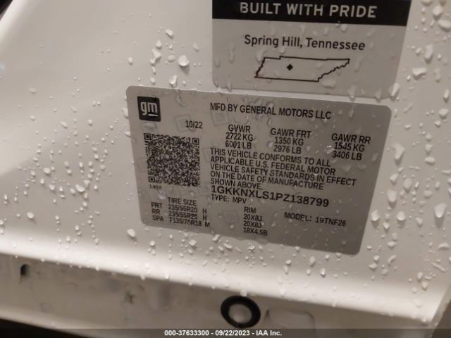 1GKKNXLS1PZ138799 GMC Acadia Denali
