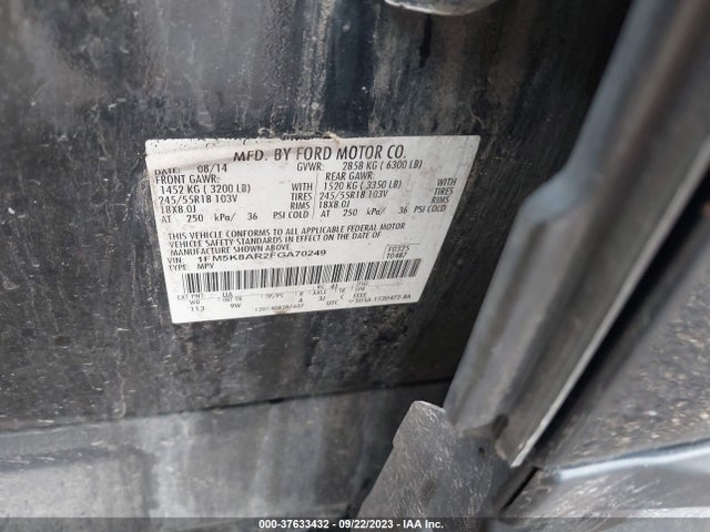Ford UTILITY POLICE 2015 1FM5K8AR2FGA70249 Image 9
