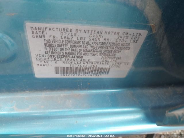 3N1CE2CP6FL447059 Nissan Versa Note S Plus