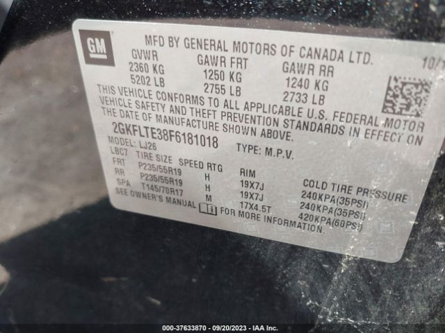 2GKFLTE38F6181018 GMC Terrain Slt