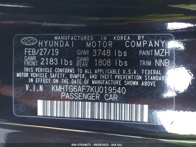 Hyundai Veloster 2.0 2019 KMHTG6AF7KU019540 Image 9
