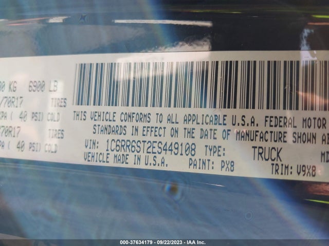 1C6RR6ST2ES449108 RAM 1500 Tradesman