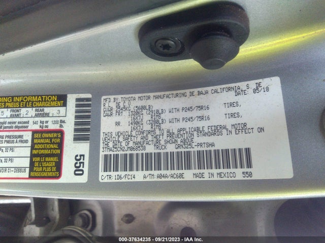 Toyota Tacoma Sr5 2018 3TMAZ5CN2JM068538 Image 9