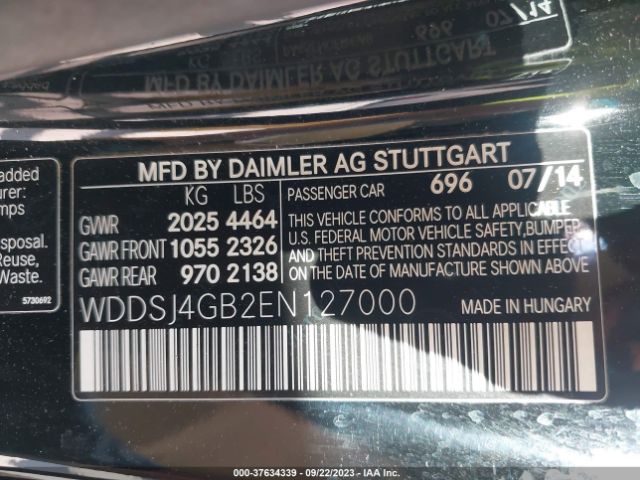 WDDSJ4GB2EN127000 Mercedes-Benz Cla-class Cla 250