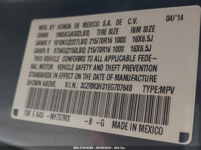 3CZRM3H31EG707648 Honda CR-V LX