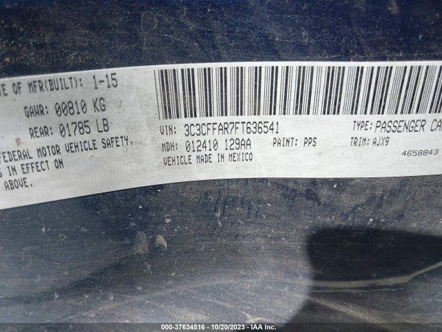 2015 FIAT 500 3C3CFFAR7FT636541 Photo 8