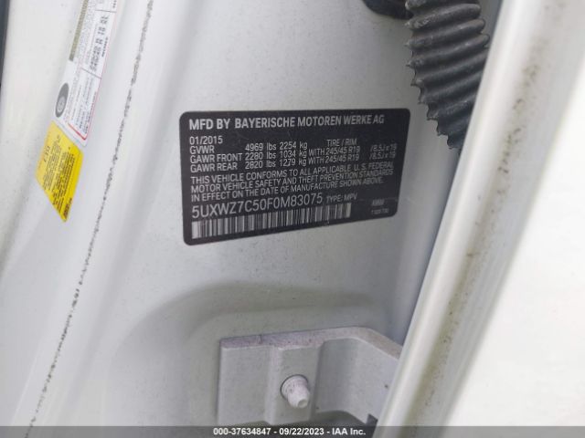 5UXWZ7C50F0M83075 BMW X3 Sdrive28i