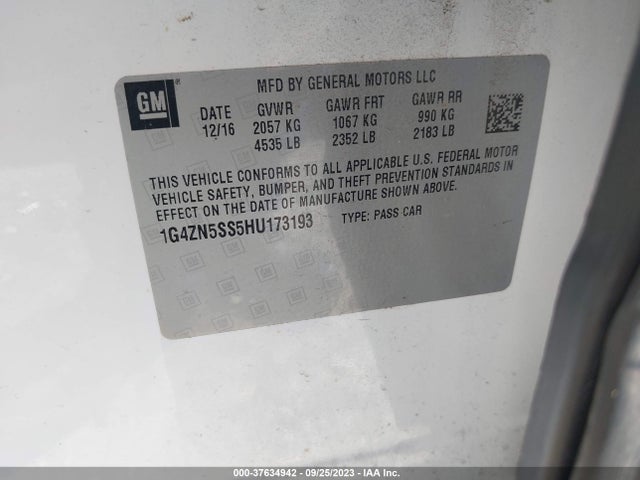 1G4ZN5SS5HU173193 Buick Lacrosse Preferred