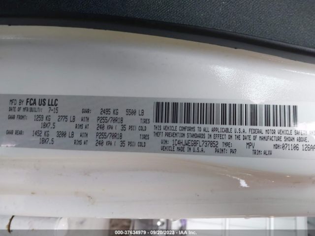 1C4HJWEG8FL737852 Jeep Wrangler Unlimited Sahara