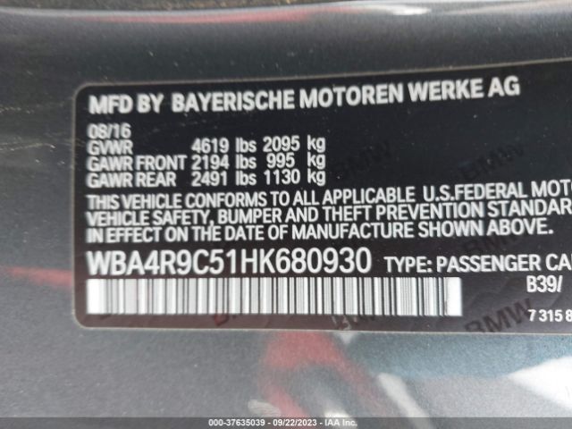WBA4R9C51HK680930 BMW 4 Series 430i Xdrive