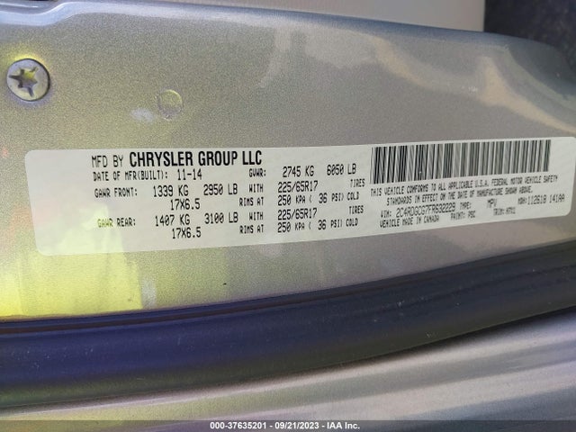 Dodge Grand Caravan Sxt 2015 2C4RDGCG7FR632229 Image 9