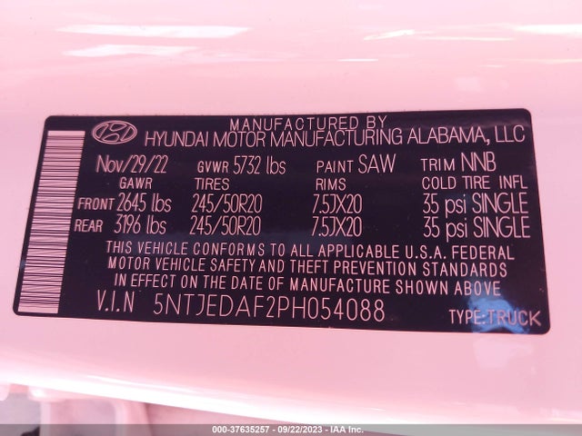 Hyundai Santa Cruz Limited 2023 5NTJEDAF2PH054088 Image 9