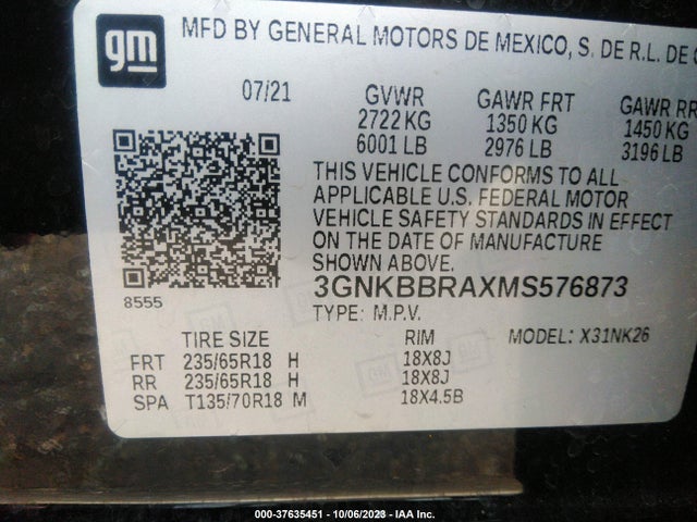 Chevrolet Blazer Lt 2021 3GNKBBRAXMS576873 Image 9