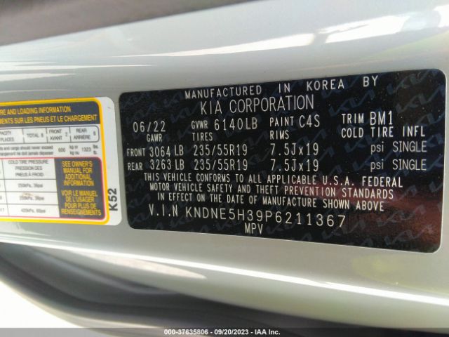 KNDNE5H39P6211367 KIA Carnival Sx