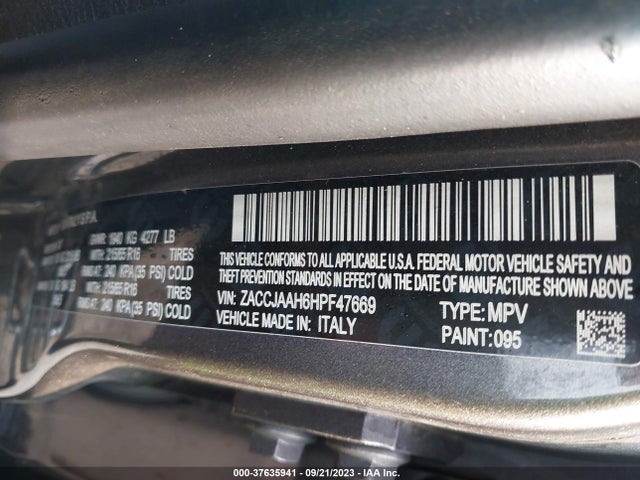 ZACCJAAH6HPF47669 Jeep Renegade Sport