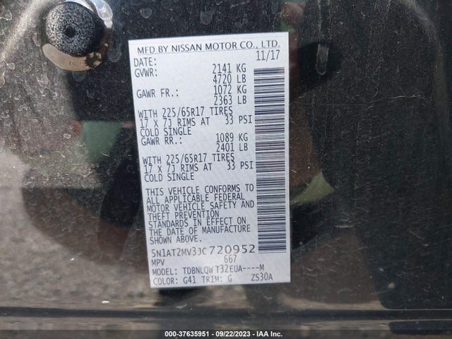 Nissan ROGUE SV 2018 5N1AT2MV3JC720952 Image 9