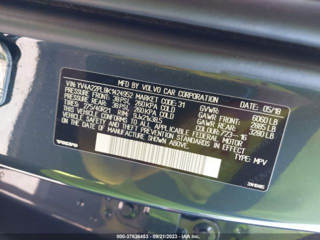 YV4A22PL8K1424952 Volvo Xc90 Inscription