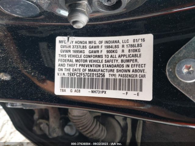 19XFC2F57GE015256 Honda Civic Sedan Lx