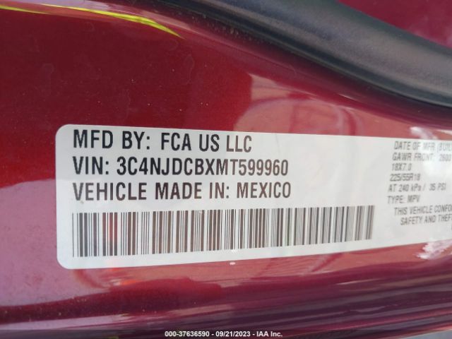 3C4NJDCBXMT599960 Jeep Compass Limited