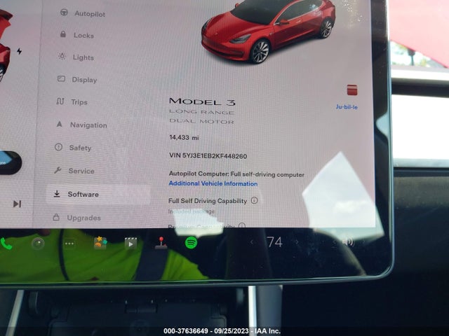 Tesla Model 3 Long Range/performance 2019 5YJ3E1EB2KF448260 Image 7