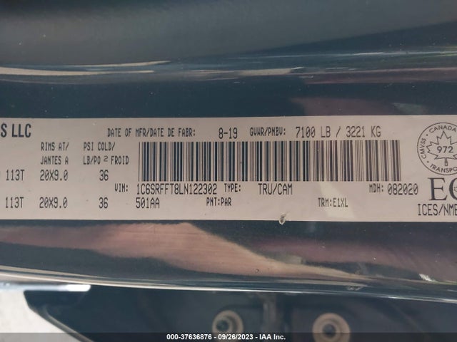 1C6SRFFT8LN122302 RAM 1500 Big Horn