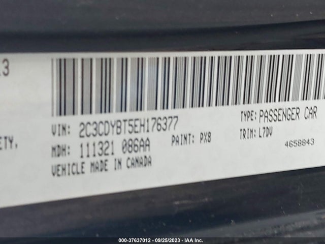 2014 DODGE CHALLENGER R/T VIN: 2C3CDYBT5EH176377