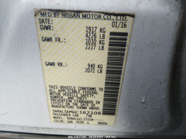 1N4AL3AP6GC162108 Nissan ALTIMA 2.5