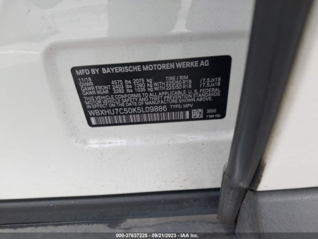 WBXHU7C50K5L09886 BMW X1 Sdrive28i