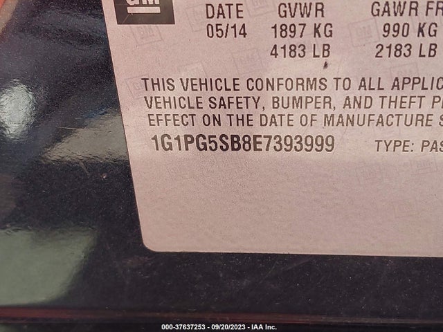 Chevrolet CRUZE LTZ 2014 1G1PG5SB8E7393999 Image 9