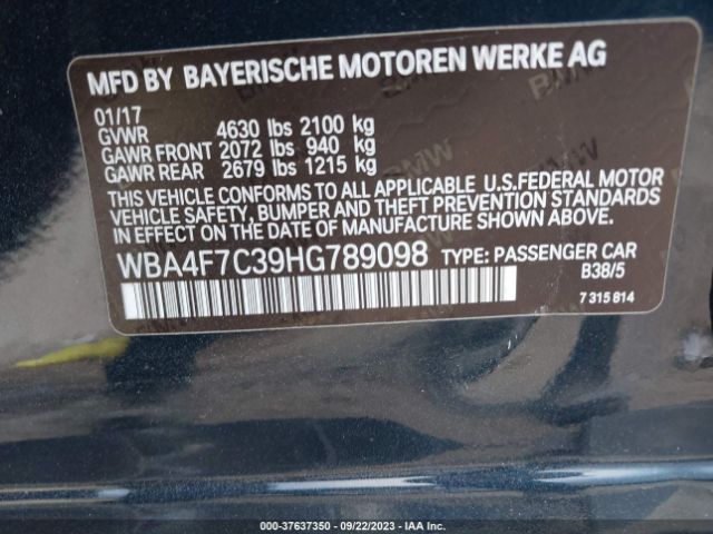 WBA4F7C39HG789098 BMW 4 Series 430i