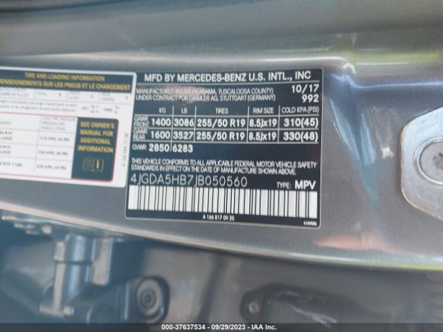 4JGDA5HB7JB050560 Mercedes-Benz Gle Gle 350