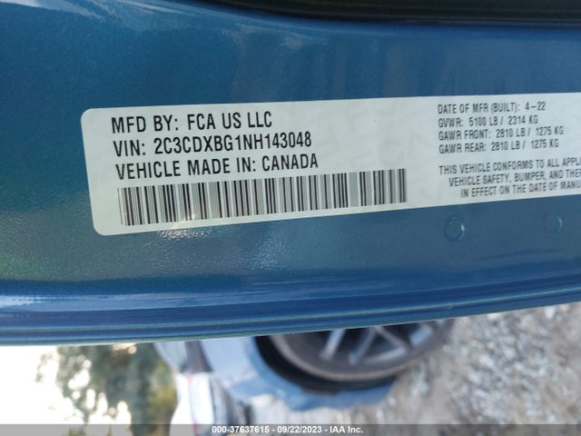 Dodge Charger Sxt 2022 2C3CDXBG1NH143048 Image 9