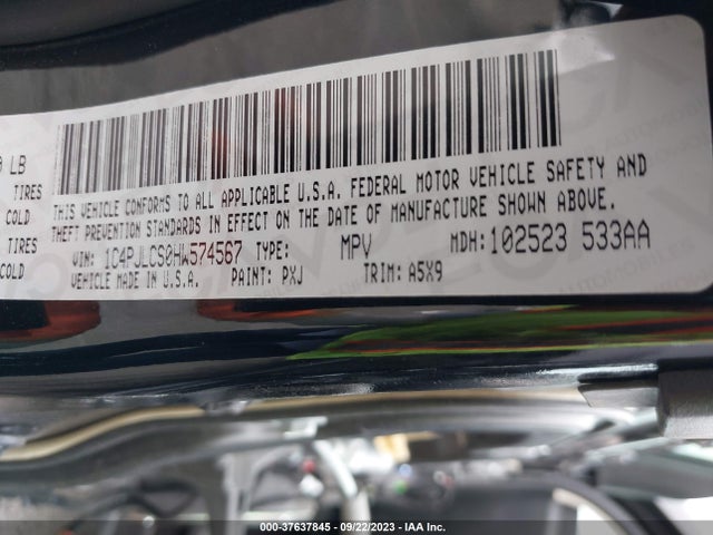 1C4PJLCS0HW574567 Jeep Cherokee Latitude