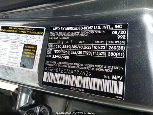 Mercedes-Benz Gls Amg Gls 63 2021 4JGFF8KE0MA277629 Image 9