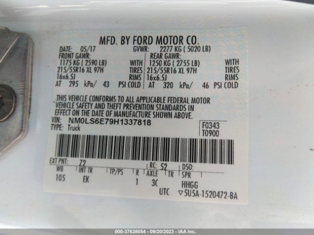 NM0LS6E79H1337818 Ford Transit Connect Van Xl
