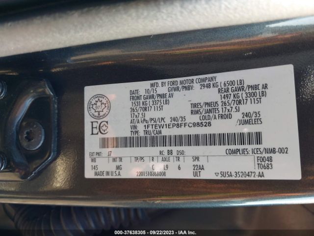 1FTEW1EP8FFC98528 Ford F-150 Xlt/xl/lariat
