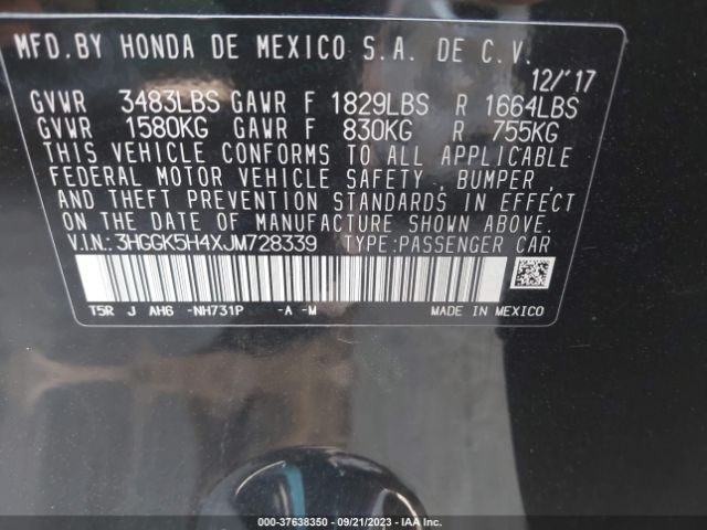 3HGGK5H4XJM728339 Honda FIT LX