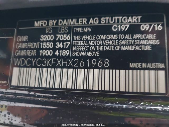 WDCYC3KFXHX261968 Mercedes-Benz G-class G 550